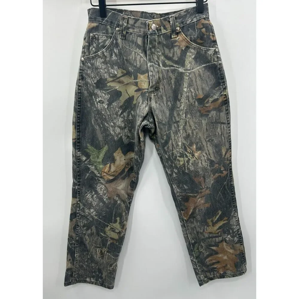 Vintage Wrangler Mossy Oak Camo Hunting Jeans Women 16 Camouflage Pant 26' waist
